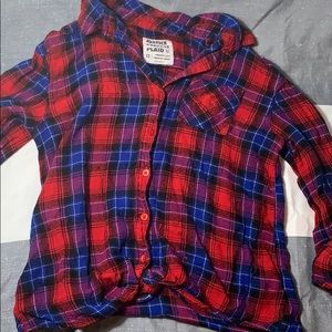 Plaid red shirt from Justice!